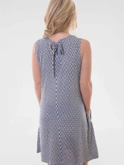 Navigazione Kleider<Damen Jerseykleid blau bedruckt