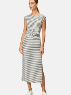 zero Kleider<Damen Jerseykleid weiß gestreift