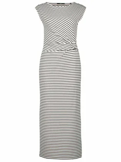 zero Kleider<Damen Jerseykleid weiß gestreift
