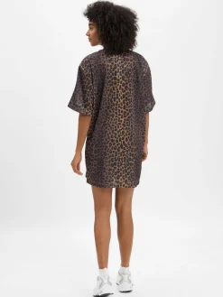 adidas Originals Kleider<Damen Jerseykleid braun schwarz gemustert