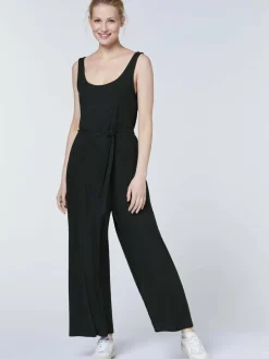 Detto Fatto Hosen<Damen Jumpsuit schwarz uni