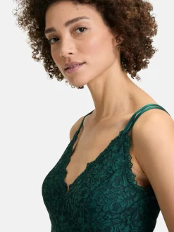 Vera Mont Hosen<Damen Jumpsuit petrol smaragd uni