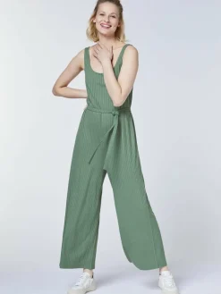 Detto Fatto Hosen<Damen Jumpsuit grün uni