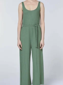 Detto Fatto Hosen<Damen Jumpsuit grün uni
