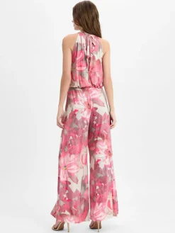 V by Vera Mont Hosen<Damen Jumpsuit pink ecru gemustert