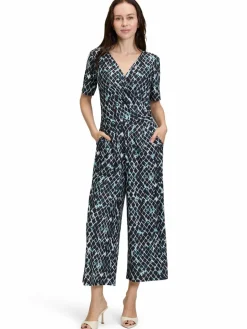 Betty & Co Hosen<Damen Jumpsuit schwarz mehrfarbig gemustert