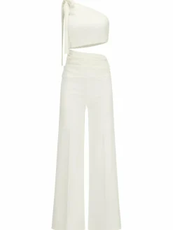 Nicowa Hosen<Damen Jumpsuit - AMOLIWA weiß uni