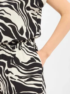 Someday Hosen<Damen Jumpsuit - Cetara schwarz weiß gemustert