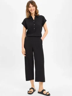 Opus Hosen<Damen Jumpsuit - Melti schwarz uni
