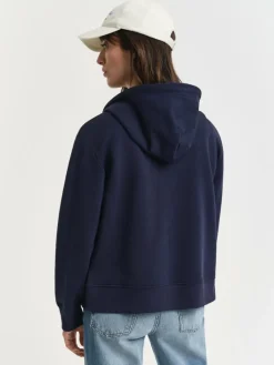 Gant Sweatshirts & Sweatjacken<Damen Kapuzenjacke marine uni