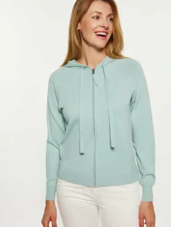 Usha Sweatshirts & Sweatjacken<Damen Kapuzenjacke mint uni