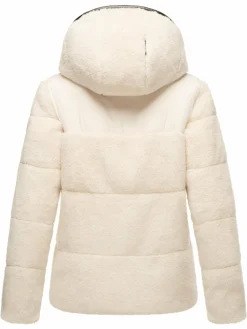 Marikoo Jacken & Westen<Damen Kapuzenplüschjacke - Kaguraa 16 weiß uni