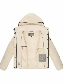 Marikoo Jacken & Westen<Damen Kapuzenplüschjacke - Kaguraa 16 weiß uni