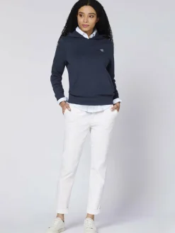 Polo Sylt Sweatshirts & Sweatjacken<Damen Kapuzenpullover marine blau uni