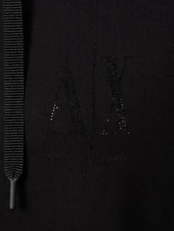 Armani Exchange Sweatshirts & Sweatjacken<Damen Kapuzenpullover schwarz uni
