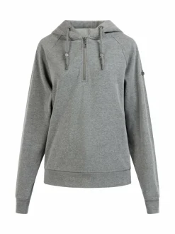 Dreimaster Sweatshirts & Sweatjacken<Damen Kapuzenpullover grau uni