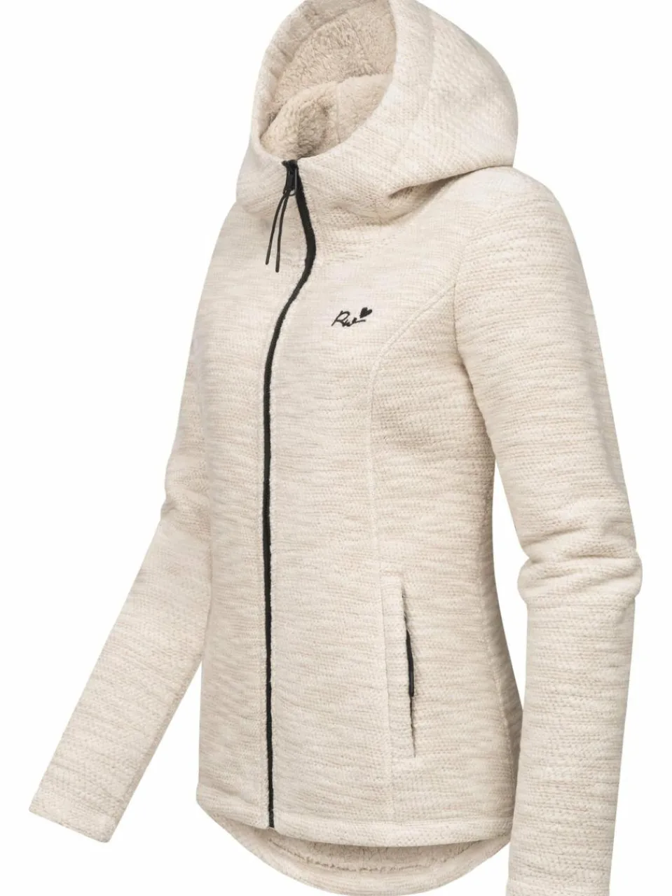 Damen Ragwear Sweatshirts & Sweatjacken>Damen Kapuzenstrickjacke - Lyshka Melange