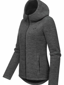 Ragwear Sweatshirts & Sweatjacken<Damen Kapuzenstrickjacke - Lyshka Melange grau meliert