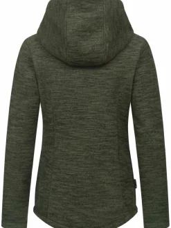 Ragwear Sweatshirts & Sweatjacken<Damen Kapuzenstrickjacke - Lyshka Melange oliv meliert