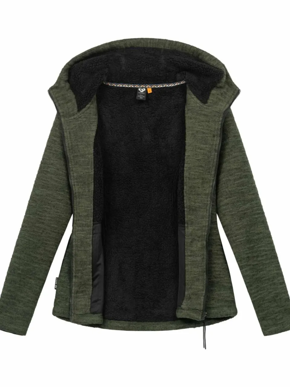 Ragwear Sweatshirts & Sweatjacken<Damen Kapuzenstrickjacke - Lyshka Melange oliv meliert