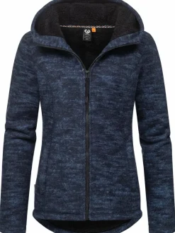 Ragwear Sweatshirts & Sweatjacken<Damen Kapuzenstrickjacke - Lyshka Melange marine meliert