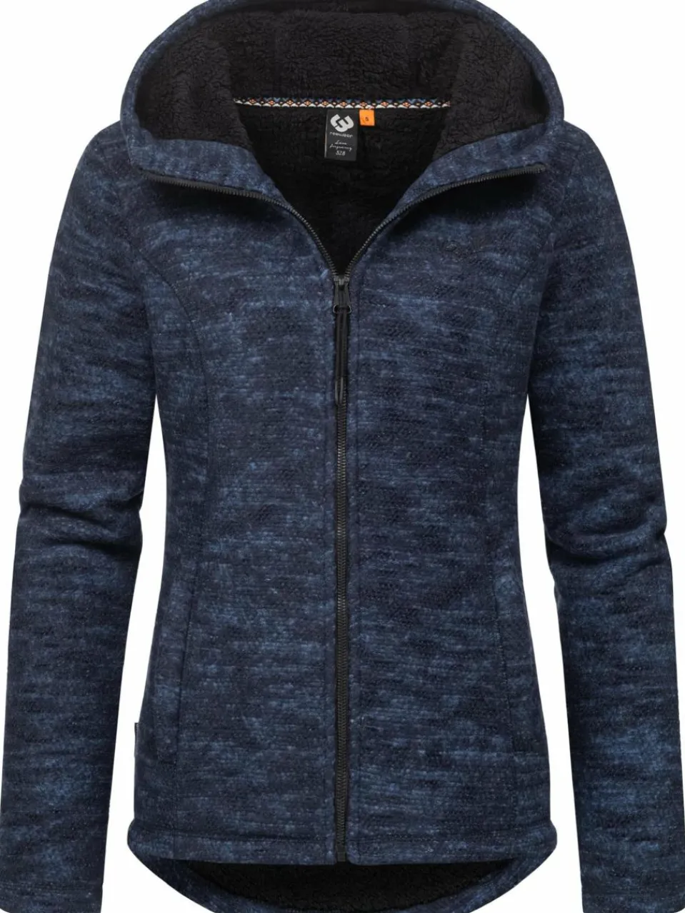 Ragwear Sweatshirts & Sweatjacken<Damen Kapuzenstrickjacke - Lyshka Melange marine meliert