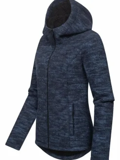 Ragwear Sweatshirts & Sweatjacken<Damen Kapuzenstrickjacke - Lyshka Melange marine meliert