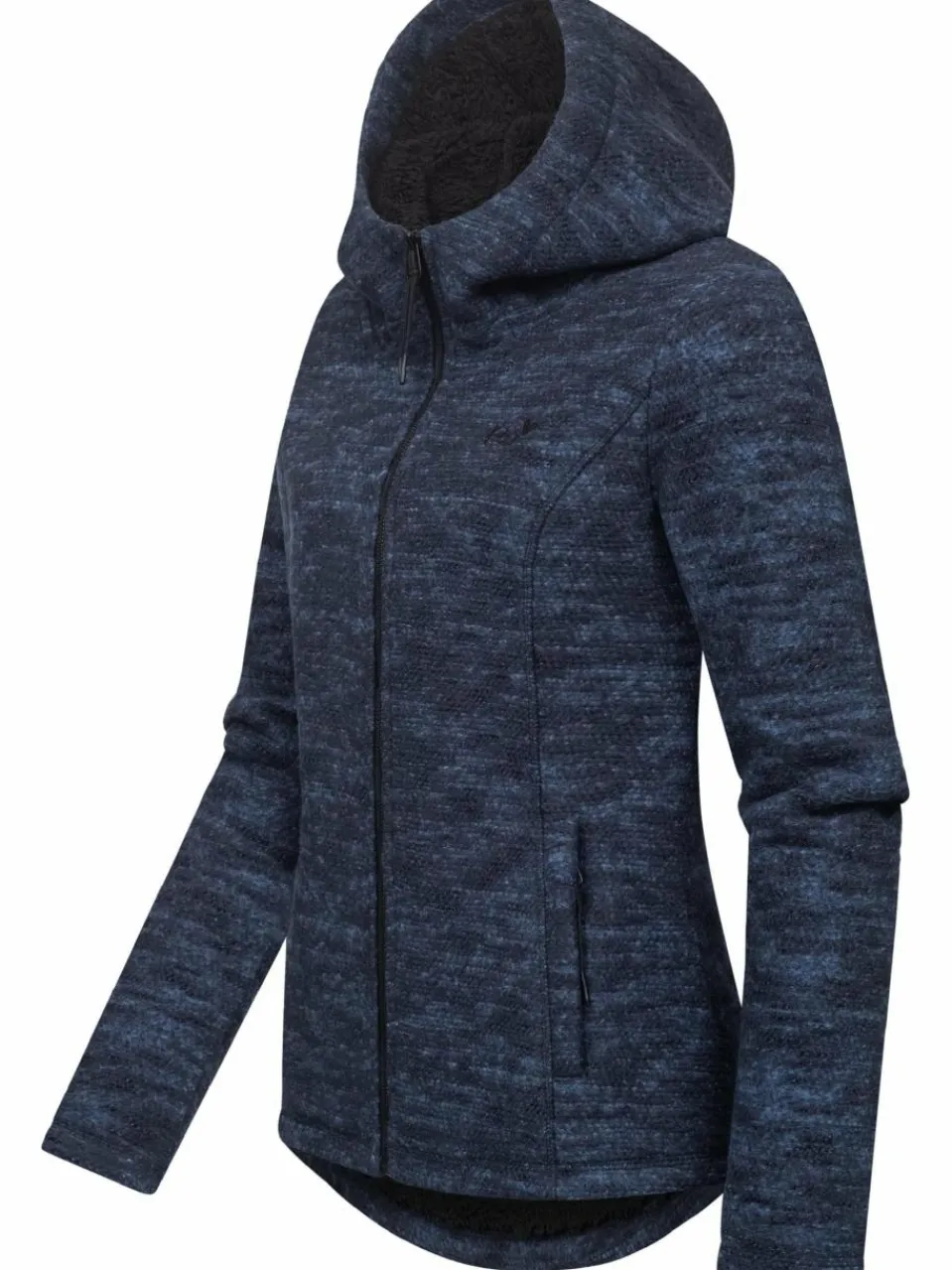 Ragwear Sweatshirts & Sweatjacken<Damen Kapuzenstrickjacke - Lyshka Melange marine meliert