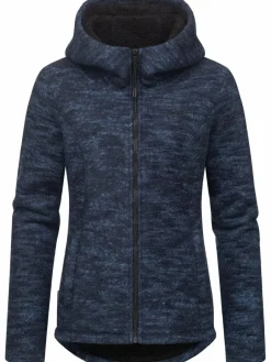 Ragwear Sweatshirts & Sweatjacken<Damen Kapuzenstrickjacke - Lyshka Melange marine meliert