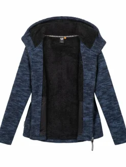 Ragwear Sweatshirts & Sweatjacken<Damen Kapuzenstrickjacke - Lyshka Melange marine meliert