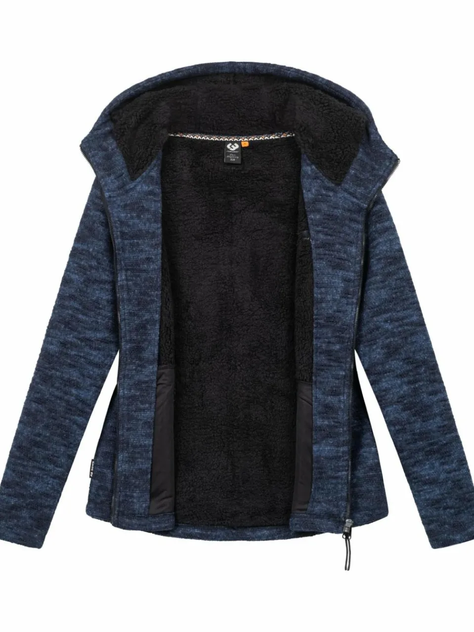 Ragwear Sweatshirts & Sweatjacken<Damen Kapuzenstrickjacke - Lyshka Melange marine meliert