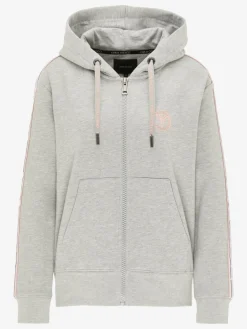 Carlo Colucci Sweatshirts & Sweatjacken<Damen Kapuzensweatjacke - Cattaruzza grau uni