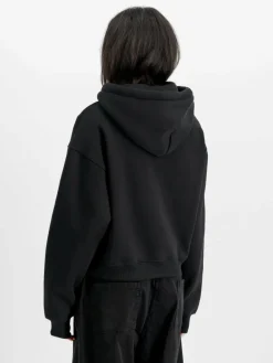 Alpha Industries Sweatshirts & Sweatjacken<Damen Kapuzensweatshirt schwarz bedruckt