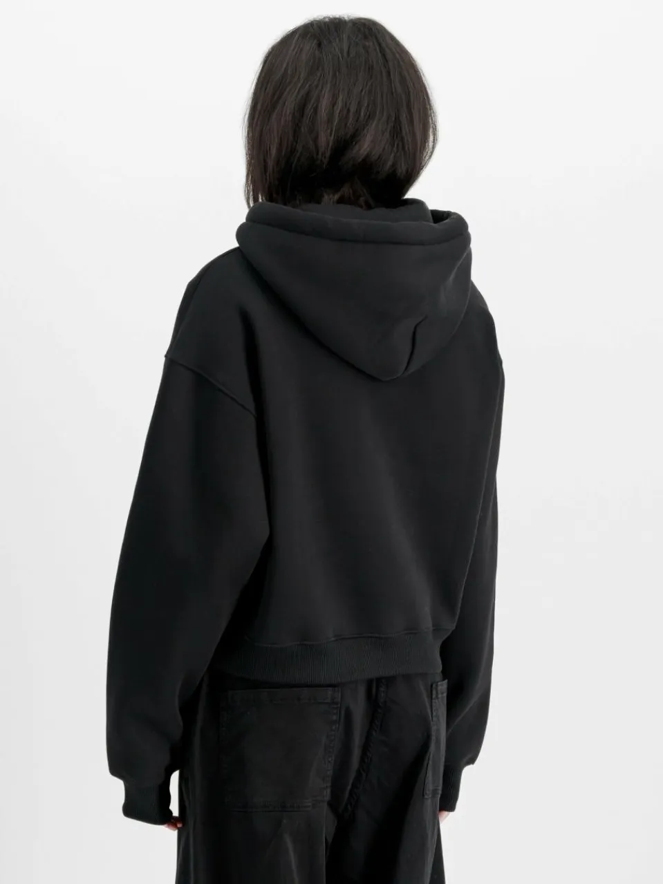 Alpha Industries Sweatshirts & Sweatjacken<Damen Kapuzensweatshirt schwarz bedruckt