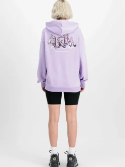 Alpha Industries Sweatshirts & Sweatjacken<Damen Kapuzensweatshirt lila uni