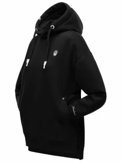 Navahoo Sweatshirts & Sweatjacken<Damen Kapuzensweatshirt - Silberengelchen schwarz uni