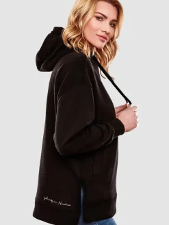 Navahoo Sweatshirts & Sweatjacken<Damen Kapuzensweatshirt - Silberengelchen schwarz uni