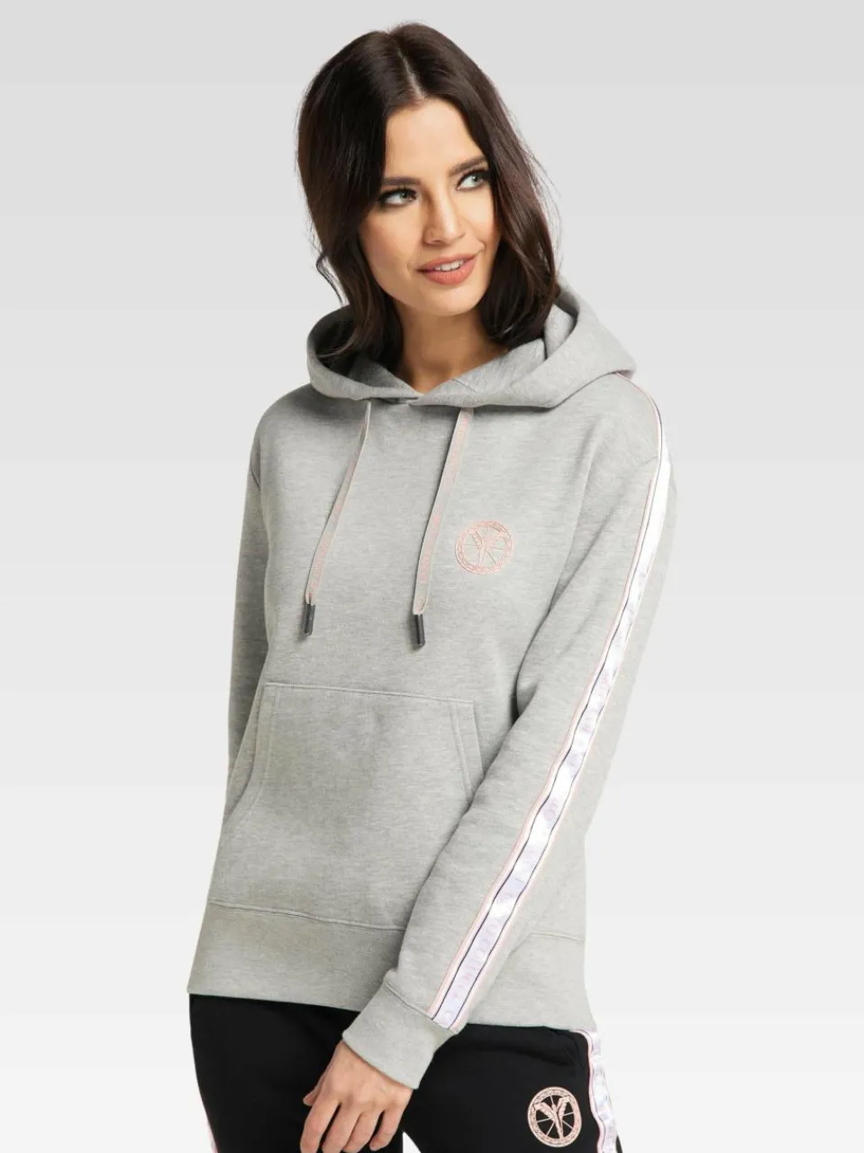 Carlo Colucci Sweatshirts & Sweatjacken<Damen Kapuzensweatshirt - Catania rosa uni