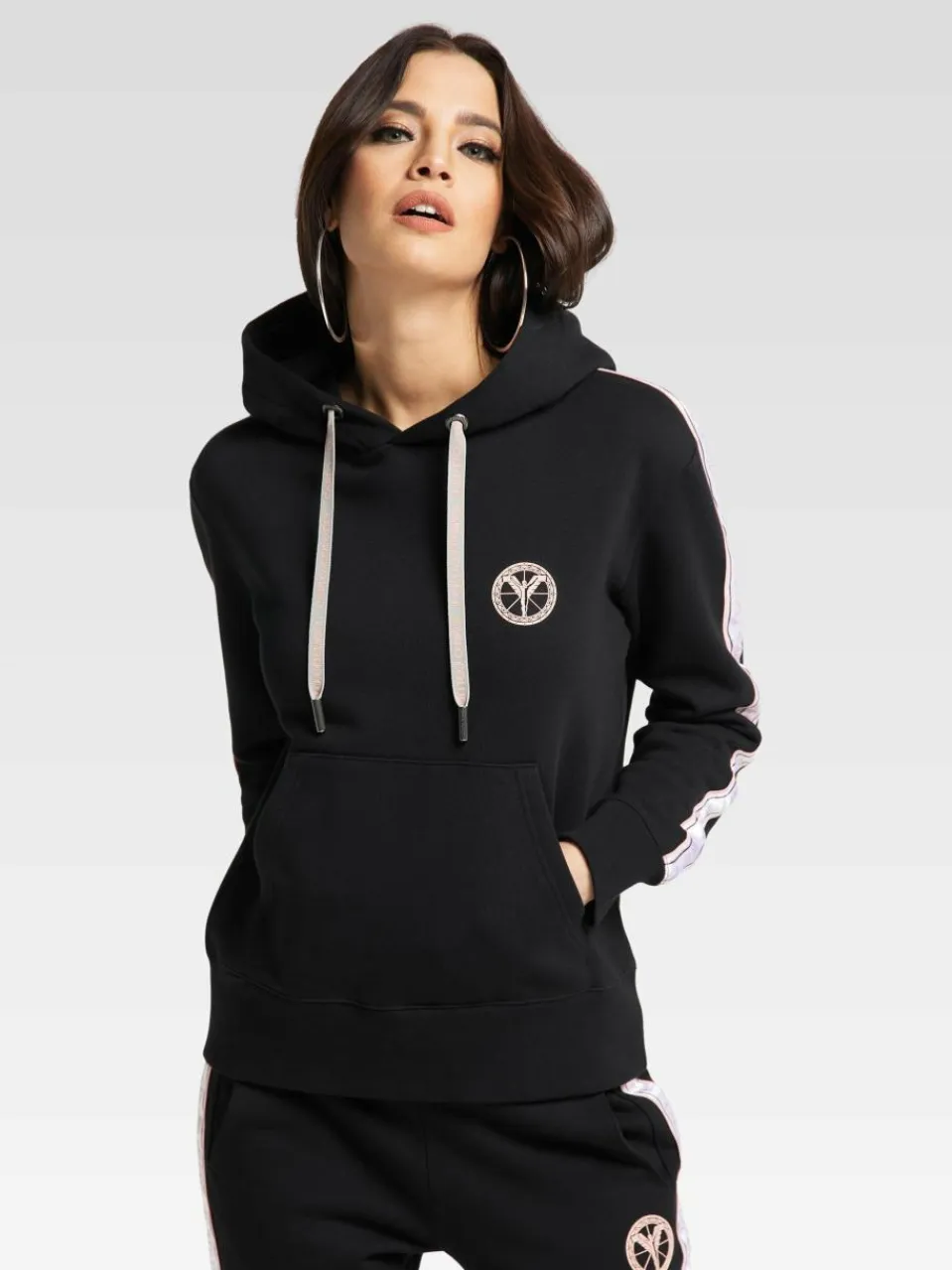 Damen Carlo Colucci Sweatshirts & Sweatjacken>Damen Kapuzensweatshirt - Catania