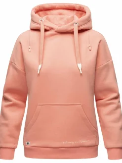 Navahoo Sweatshirts & Sweatjacken<Damen Kapuzensweatshirt - Zuckerbärchen aprikot uni