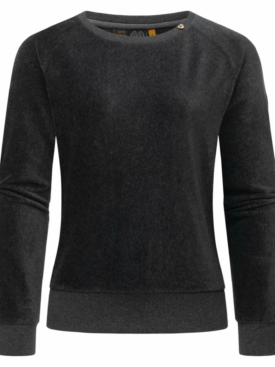 Ragwear Sweatshirts & Sweatjacken<Damen Kapuzensweatshirt - Johanka Velvet grau uni