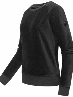 Ragwear Sweatshirts & Sweatjacken<Damen Kapuzensweatshirt - Johanka Velvet grau uni