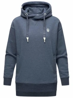 Navahoo Sweatshirts & Sweatjacken<Damen Kapuzensweatshirt - Silberengelchen blau uni