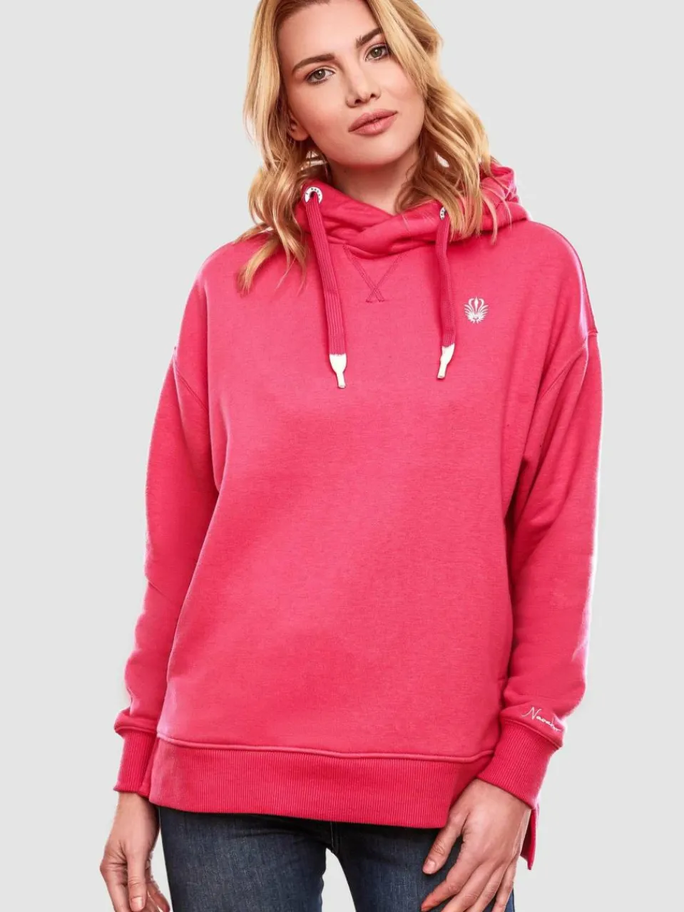 Damen Navahoo Sweatshirts & Sweatjacken>Damen Kapuzensweatshirt - Silberengelchen