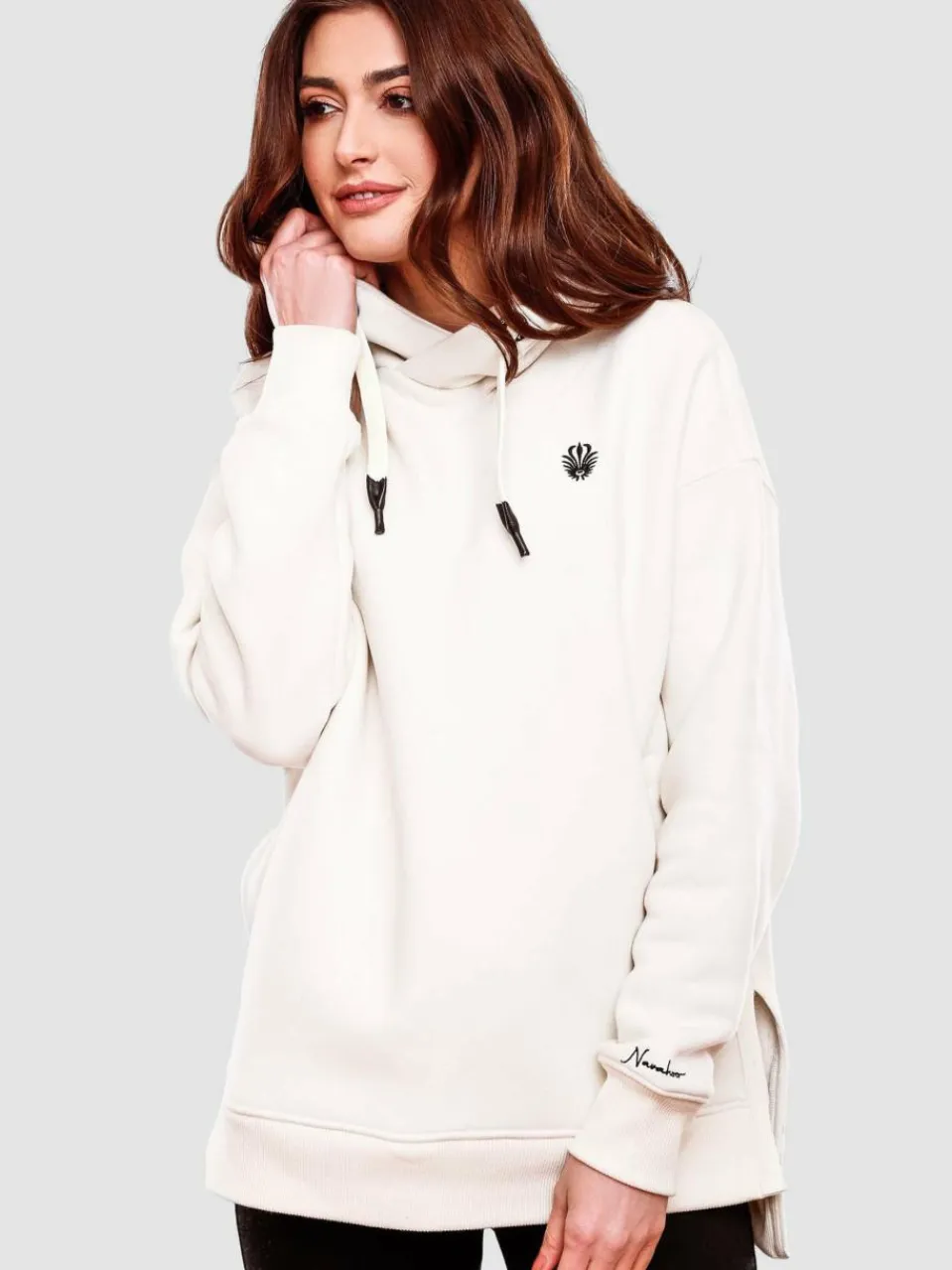 Damen Navahoo Sweatshirts & Sweatjacken>Damen Kapuzensweatshirt - Silberengelchen