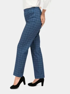 Goldner Hosen<Damen Karoschlupfhose - Re-fresh Karoschlupfhose blau kariert