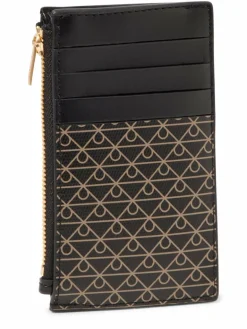 Calvin Klein Taschen & Rucksäcke<Damen Kartenetui schwarz taupe gemustert