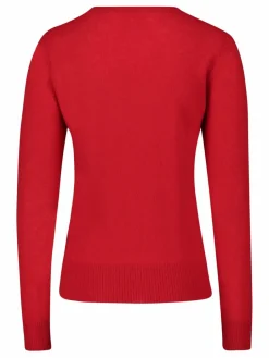 Betty Barclay Pullover & Strickjacken<Damen Kaschmir-Pullover rot uni
