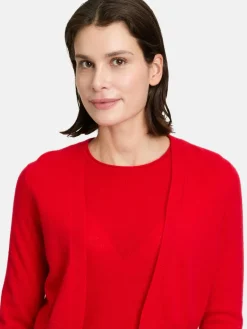 Betty Barclay Pullover & Strickjacken<Damen Kaschmir-Strickjacke rot uni