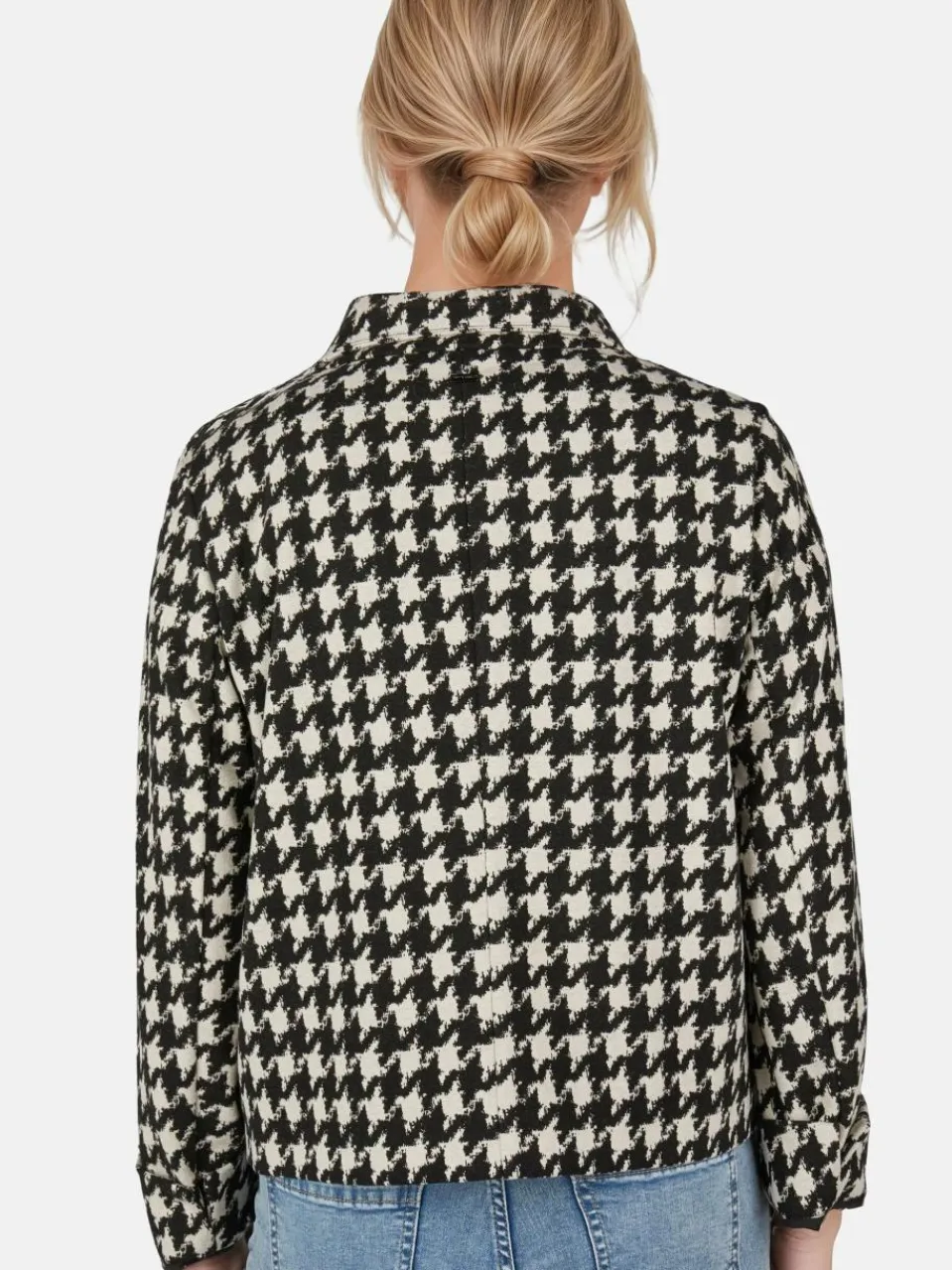 White Label Blazer<Damen Kastenjacke schwarz kariert